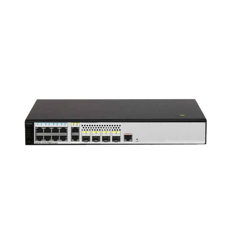 S5720-12TP-PWR-LI-AC - Switch manageable niveau 3 simplifié, 8 ports 10/100/1000Base-TX PoE+, 2 ports Combo, 2 emplacements SFP