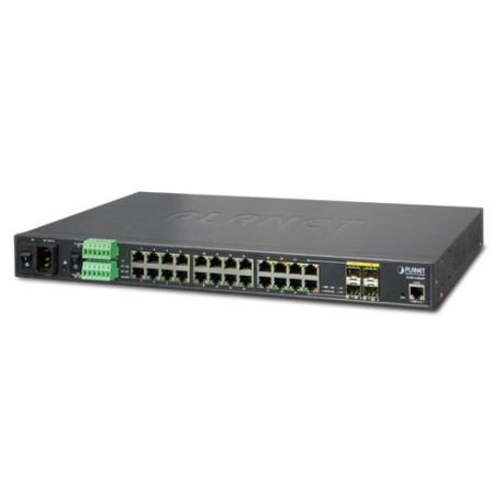 IGSW-24040T - Switch industriel IP30 manageable L2+ 24 ports Gigabit Ethernet dont 4 ports Combo, rackable 19P