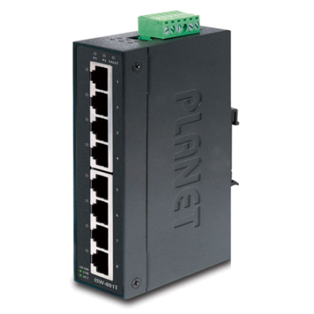 ISW-801T - Switch industriel IP30 Plug & Play 8 ports Fast Ethernet, température étendue