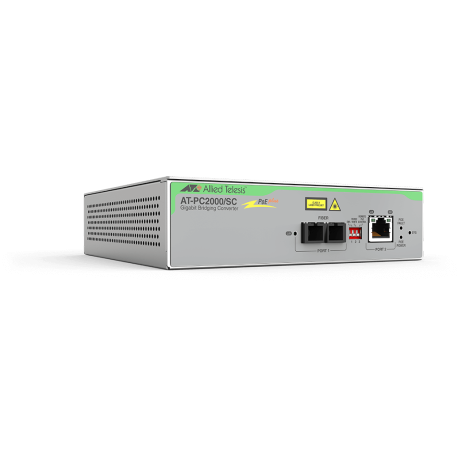 AT-PC2000 - convertisseurs de média Gigabit Ethernet PoE+ vers 1000Base-X, format boîtier