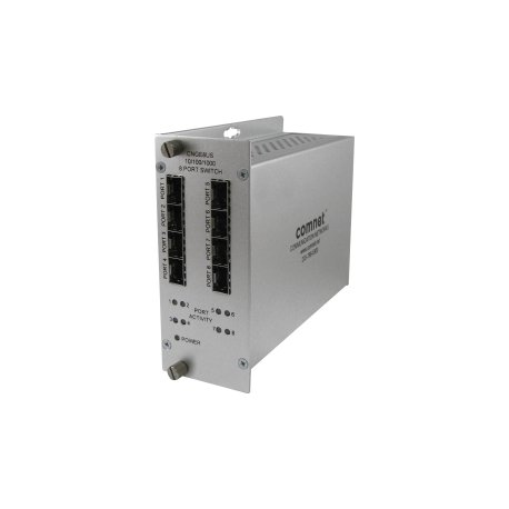 CNGE8US - Switch industriel Plug & Play Gigabit Ethernet, 8 emplacements SFP, température étendue