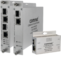 CNFE22MC - Convertisseur de média Fast Ethernet industriel 2 ports 10/100Base-TX vers 2 emplacements SFP