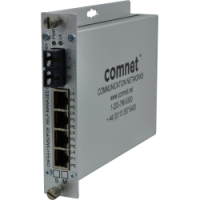 CNFE41SMSPOE - Switch industriel semi manageable Fast Ethernet, 4 ports 10/100Base-TX PoE+ et 1 uplink FO, température étendue
