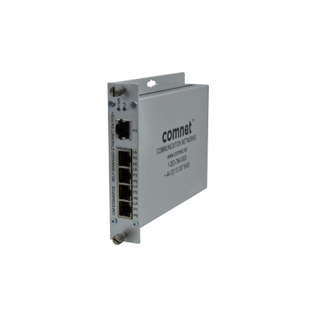 CNFE5SMSPOE - Switch industriel semi manageable Fast Ethernet, 5 ports 10/100Base-TX dont 4 PoE+, température étendue