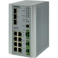 CNGE3FE8MSPOE - Switch Industriel manageable L2 8 ports Fast Ethernet PoE et 3 emplacements SFP Multi-Gigabit