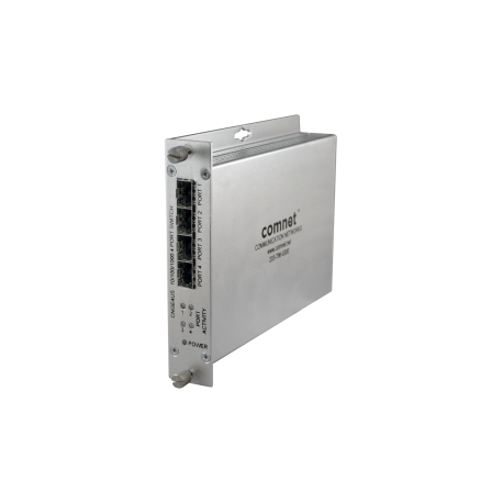 CNGE4US - Switch industriel Plug & Play Gigabit Ethernet, 4 emplacements SFP, température étendue