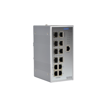 CNGE8MS - Switch Industriel manageable L2 4 ports Gigabit Ethernet & 4 ports combo 10/100/1000base-TX/SFP