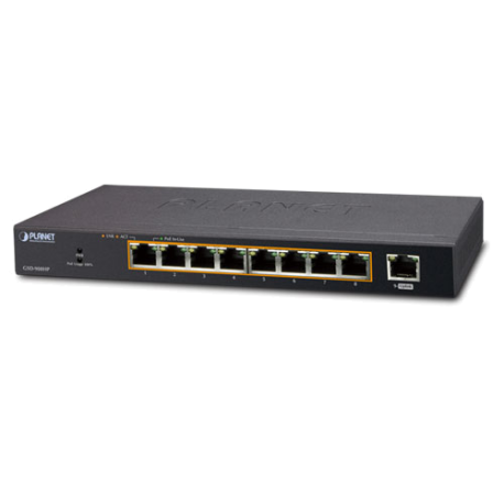 GSD-908HP - Switch Plug & Play Gigabit Ethernet 8 ports PoE+, 1 Uplink RJ45, format desktop