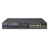 FGSD-1008HPS - Switch WebSmart Fast Ethernet 8 ports PoE+, 2 ports Combo RJ45/SFP, format desktop