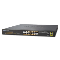 GS-4210-16P2S - Switch manageable L2, 16 ports Gigabit Ethernet PoE+ & 2 emplacements SFP