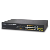 GS-5220-8P2T2S - Switch manageable L2+, 8 ports Gigabit PoE+ & 4 Uplinks 1000Base-TX & SFP