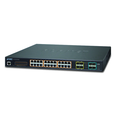 GS-5220-24PL4X - Switches Manageables L2+, 24 ports Gigabit Ethernet PoE+ , Budget PoE 600W, ONVIF