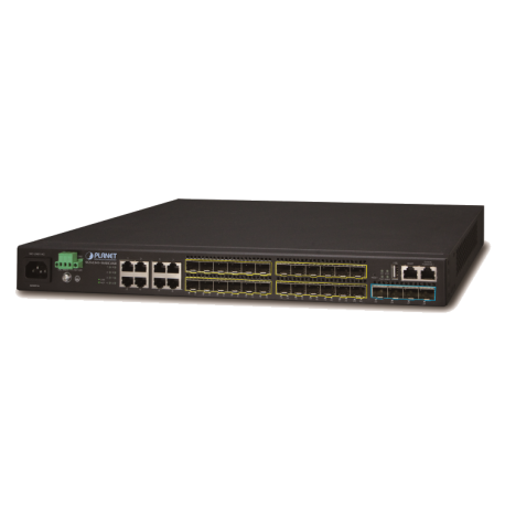 SGS-6341-16S8C4XR - Switch manageable & stackable L3, 24 emplacements SFP dont 8 combo, 4 emplacements SFP+ 10G, rackable 19"