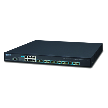 XGS-6350-12X8TR - Switch manageable L3, 12 emplacements SFP+ 10G & 8 ports 10/100/1000Base-TX, rackable 19"