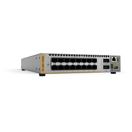 AT-X550-18XSQ - Switch manageable niveau 3, 10 Gigabit Ethernet, 16 emplacements SFP+ 1/10G, 2 emplacements QSFP+ 40G