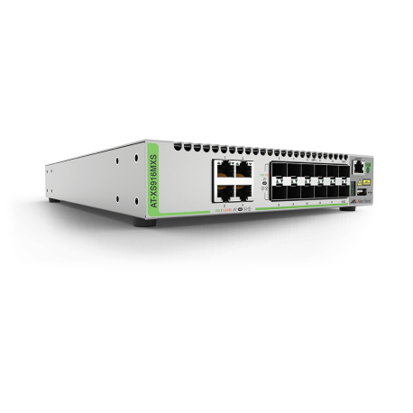AT-XS916MXS - Switch CentreCOM manageable niveau 3, 10 Gigabit Ethernet, 12 emplacements SFP+ 10G, 4 ports 100/1000/10Gbase-T