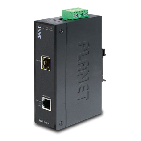 IGT-805AT - Convertisseur de média industriel IP30 Gigabit Ethernet vers 1 port SFP
