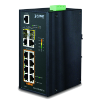 IGS-4215-8P2T2S - Switch industriel IP30 manageable L2, 8 ports Gigabit Ethernet PoE+, 2 ports 10/100/1000Base-TX, 2 ports SFP