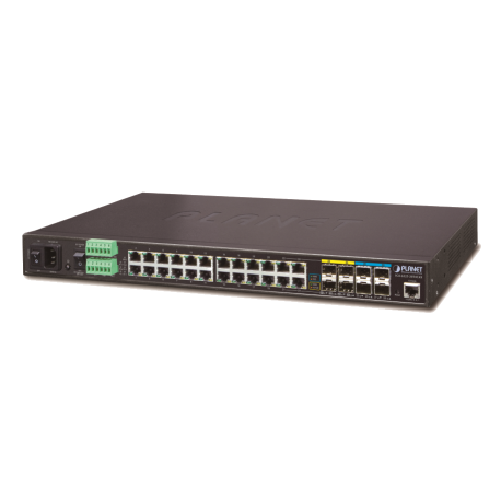 IGS-6325-20T4C4X - Switch industriel IP30 manageable niveau 3, 24 ports Gigabit Ethernet dont 4 ports Combo, 4 ports SFP+ 10G
