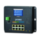 WGS-5225-8P2SV - Switch industriel IP30 manageable L2+, 8 ports Gigabit Ethernet PoE+, 2 emplacements SFP, écran LCD tactile