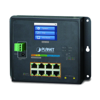 WGS-5225-8P2SV - Switch industriel IP30 manageable L2+, 8 ports Gigabit Ethernet PoE+, 2 emplacements SFP, écran LCD tactile