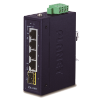 IGS-510TF - Switch industriel IP30 Plug & Play 4 ports Gigabit Ethernet, 1 emplacement SFP, température étendue