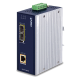 IGUP-1205AT - Convertisseur de média industriel IP30 Gigabit Ethernet, 1 port UPoE 802.3bt vers 2 emplacements SFP