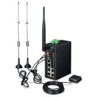 ICG-2510WG-LTE-EU - Routeur Industriel Cellulaire 4G/LTE, 4 ports 10/100/1000Base-TX, Wi-Fi, GPS, 2 emplacements SIM, Rail-DIN