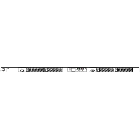 PX3-5493 - iPDU 24 prises IEC C13, commutation et mesure par prise, bandeau mesuré, Zero U vertical