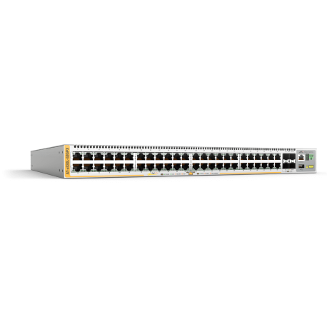 AT-X530L PoE - Switches manageables et empilables niveau 3, 24 ou 48 ports Gigabit Ethernet PoE+, 4 uplinks SFP+ 10G