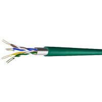 Câble multibrin F/UTP Cat5e PVC vert 4 paires