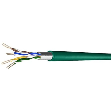 Câble multibrin F/UTP Cat5e PVC vert 4 paires