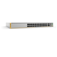 AT-X220-28GS - Switch manageable niveau 3, 24 emplacements SFP 100/1000Base-X, 4 uplinks SFP 100/1000Base-X, rackable 19"