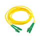 Jarretière optique monomode 9/125 OS2 LCAPC/LCAPC duplex zipp, qualité standard, jaune