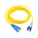 Jarretière optique monomode 9/125 OS2 LCPC/SCPC duplex zipp, qualité standard, jaune