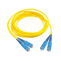 Jarretière optique monomode 9/125 OS2 SCPC/SCPC duplex zipp, qualité standard, jaune