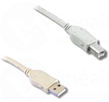 Cordon USB 2.0 A mâle/B mâle